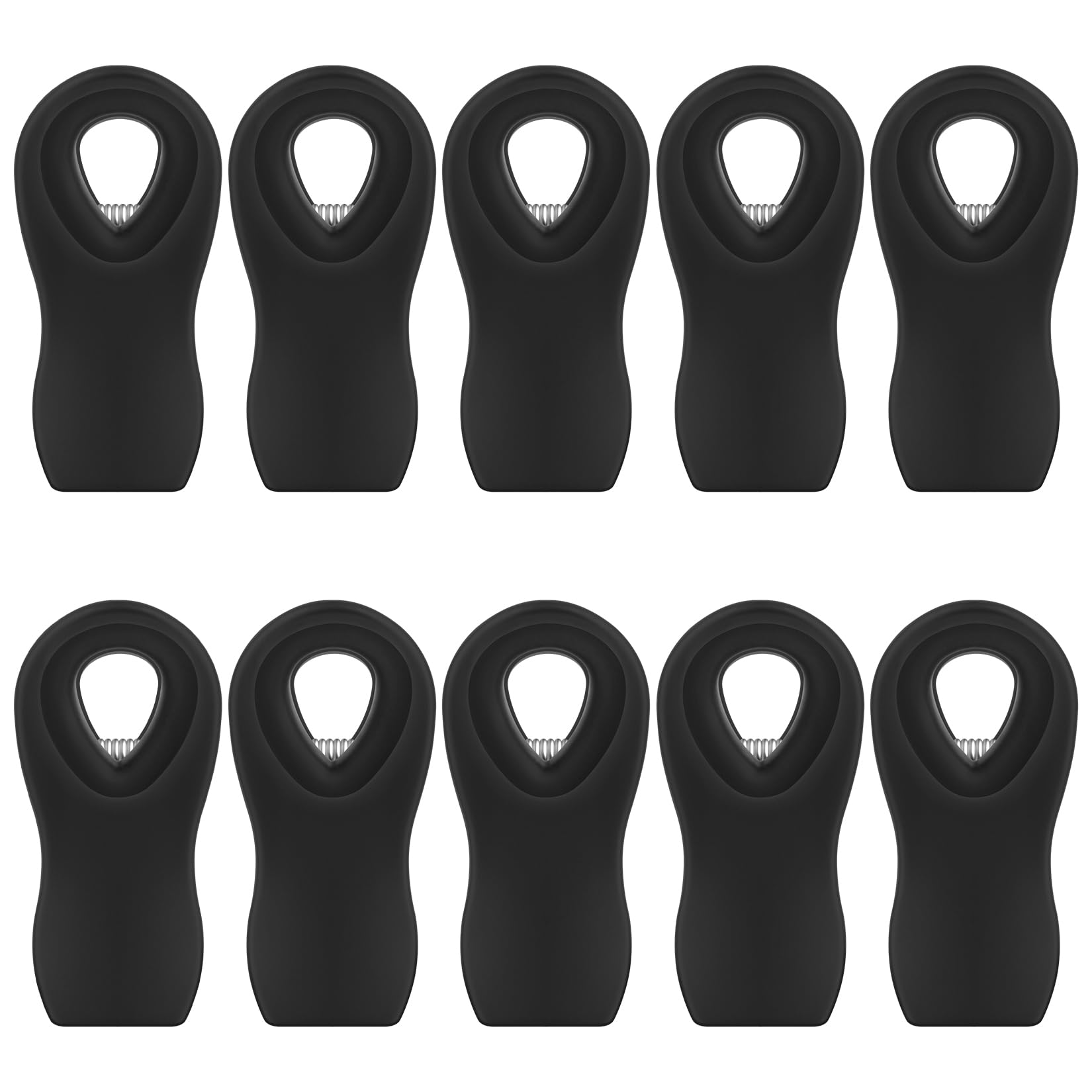 10 Pack Black Magnetic Food Clips for Refrigerator