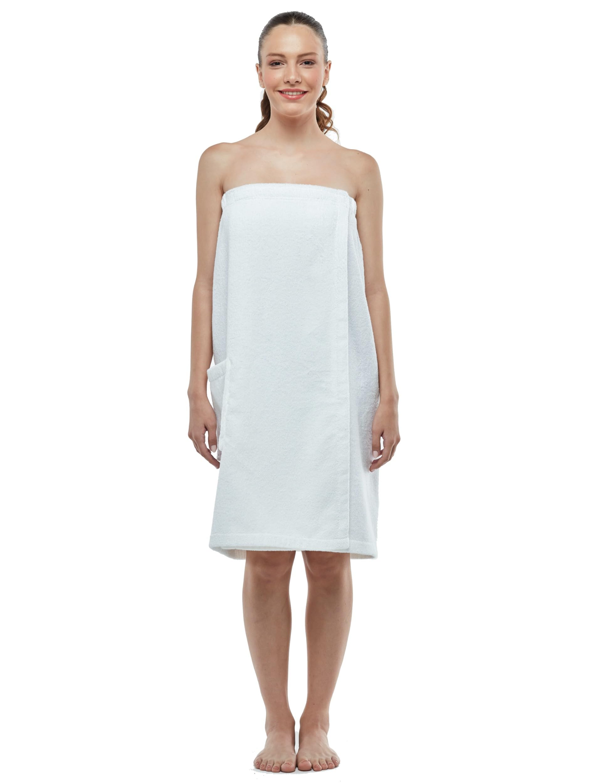 ESKYMODE Womens Terry Cotton Bath Robe Wrap, Women's Spa Shower Towel Bathrobe