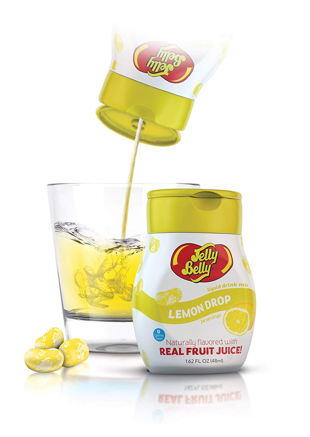 Jelly Belly Water Enhancer, Lemon Drop (4 bottles, Makes 96 Flavored