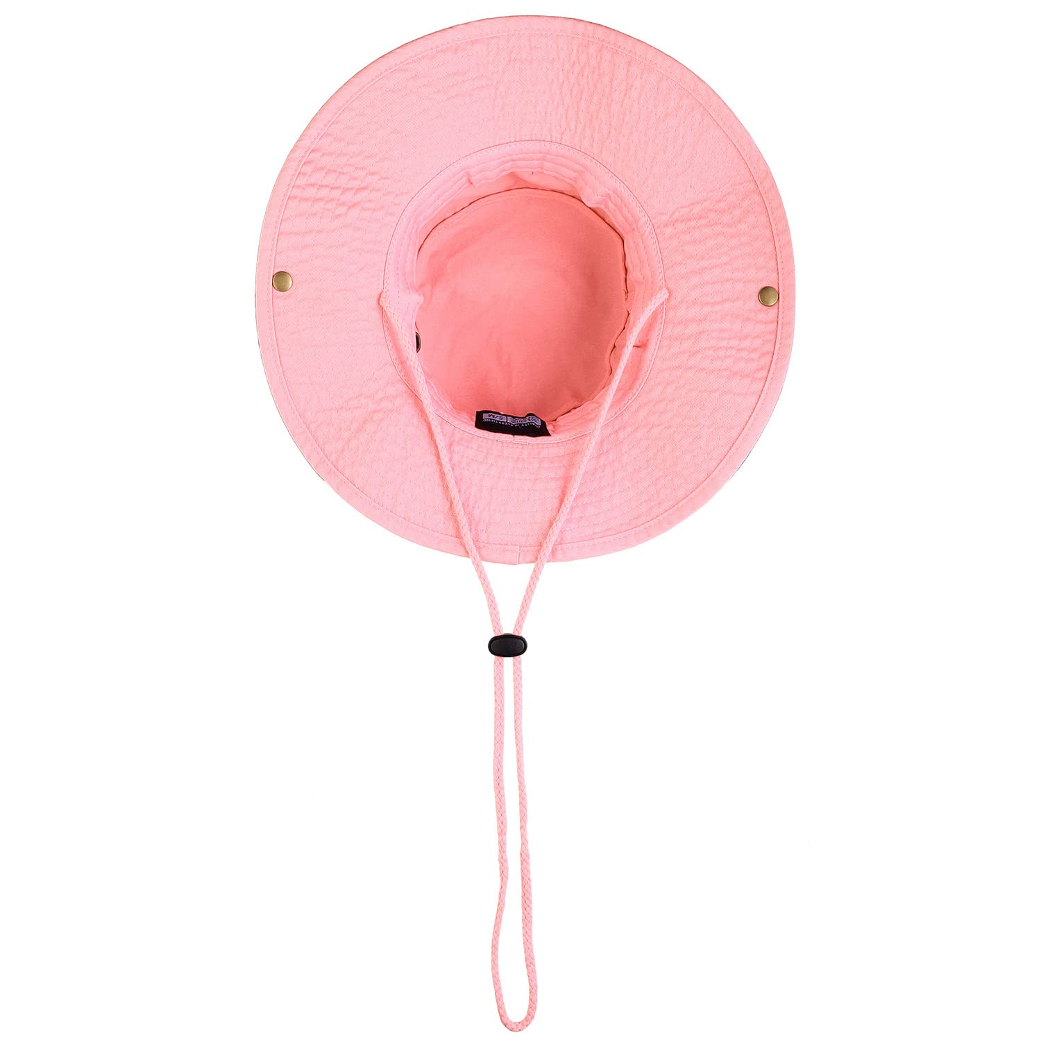 Sombrero de ala ancha para senderismo, pesca, safari, boonie, 100% algodón, protección solar UV para hombres y mujeres, actividades al aire libre, Rosado, Large/X-Large