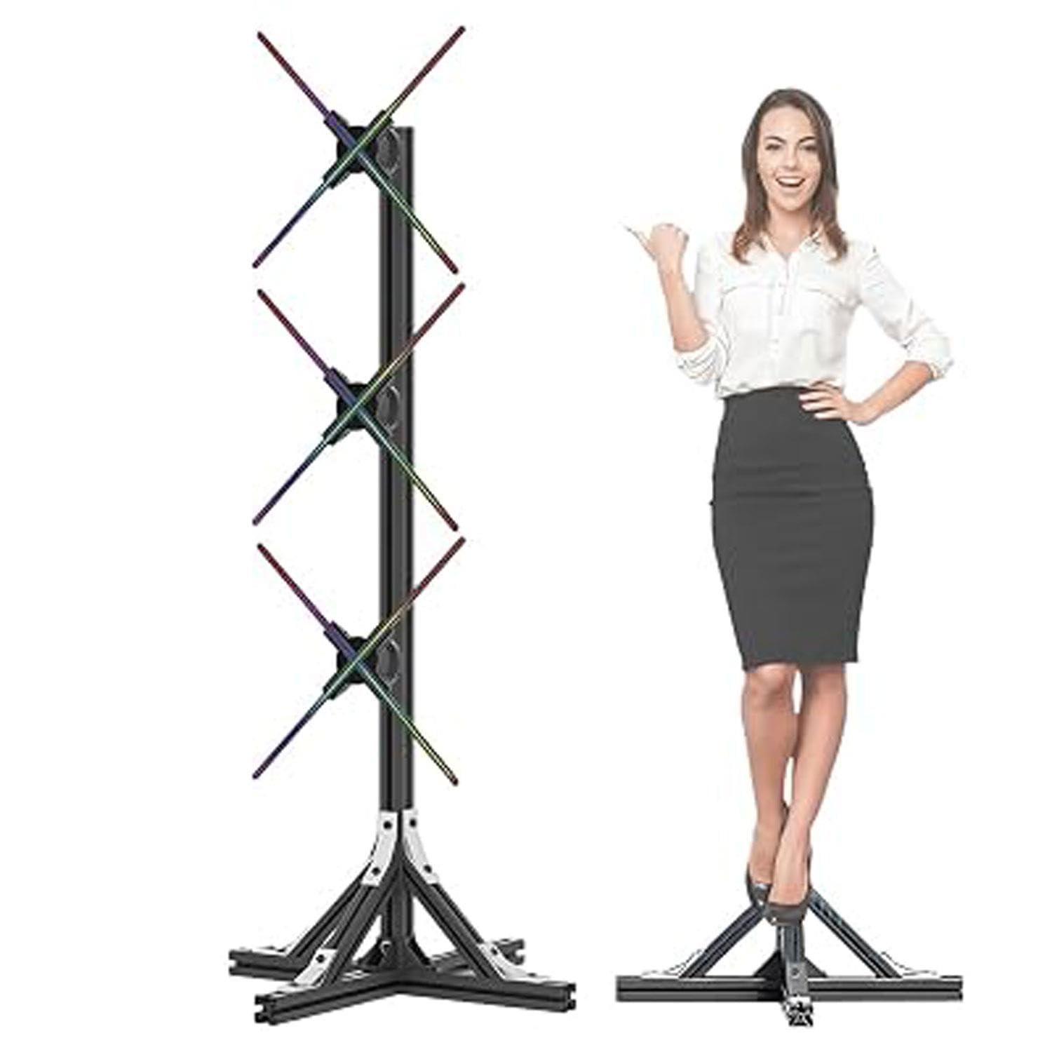 Projektor Hologramów 3D – Wyświetlacz Reklamowy LED HD Na Imprezy