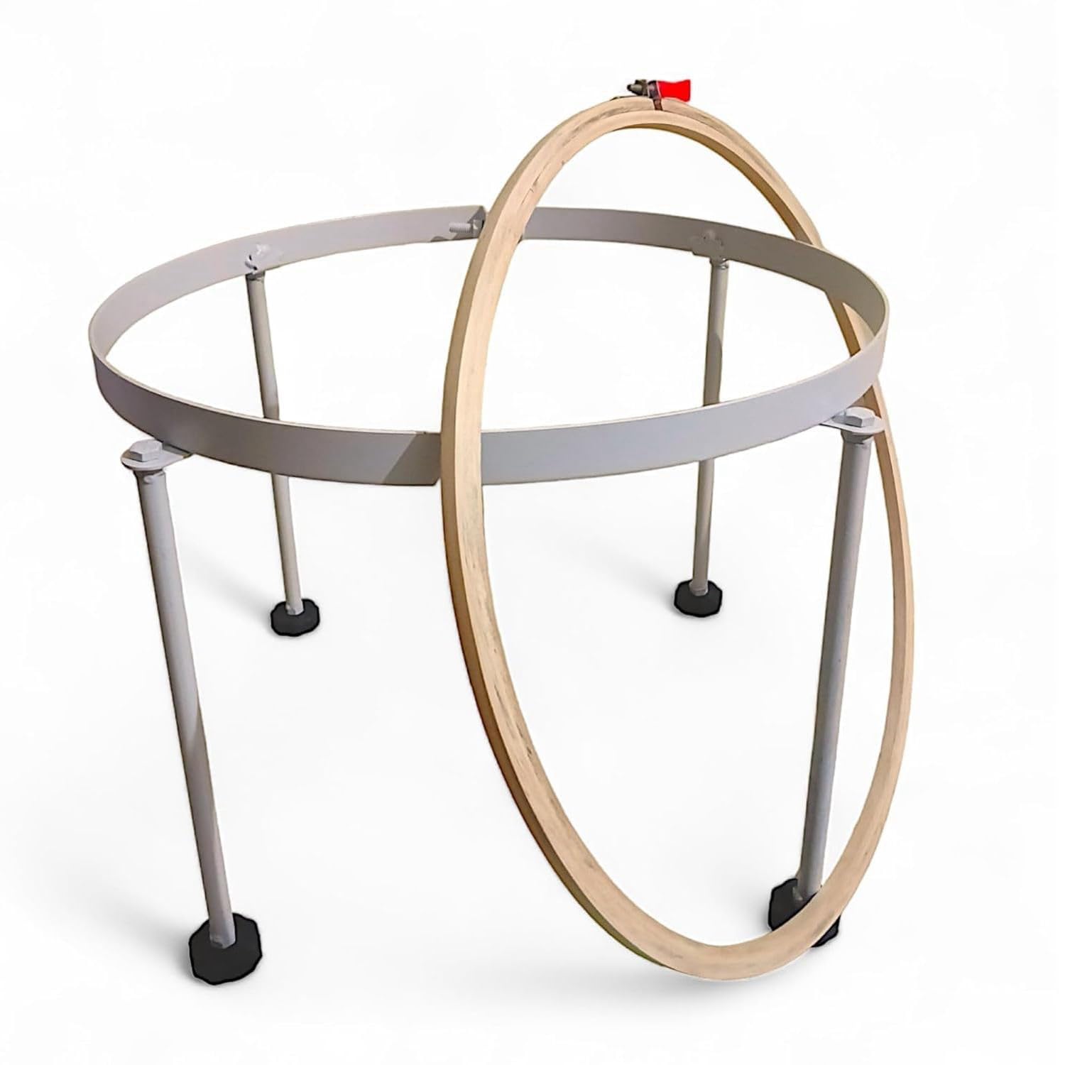 WOOKOZ Aari Work Hand Embroidery Stand (18 inch) with Wooden Frame Stand with Hieght Adjustable Wooden Hoops and Removable -Metal BaseTailoring Combo Kit for Beginners & Professionals.-picture-22