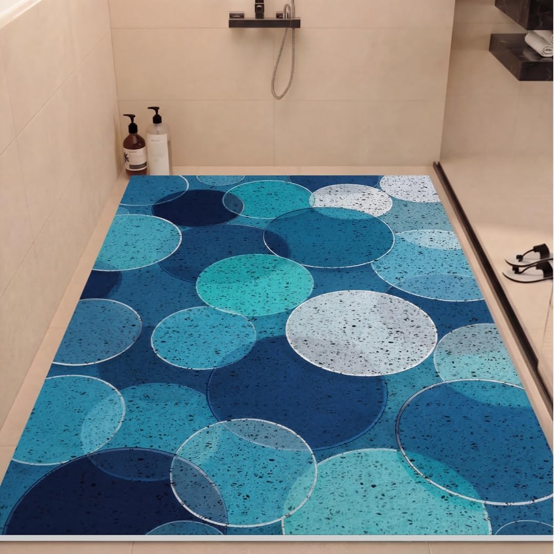 Ocean World luffa – Tappetino rapido(Blue,60x90cm)