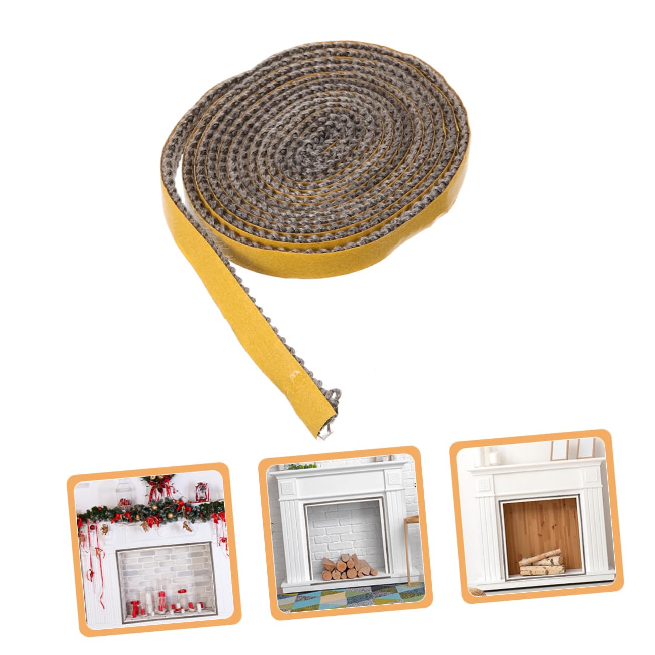 YARNOW 4 Sostituzione Guarnizione Stufa a Legna Rivestimento escluditore calafataggio esclusioni riempitivo Guarnizione del Guarnizione Porta Stufa a Legna Fibra di