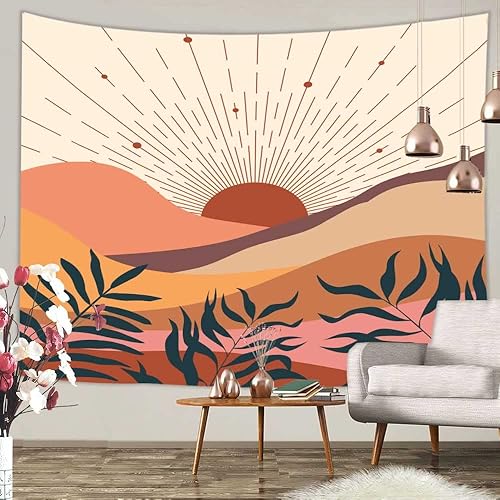 Miniatura 2 de Viajar Tapiz bohemio para colgar en la pared, estilo moderno de mediados de siglo, impresiones artísticas contemporáneas para dormitorio, sala de