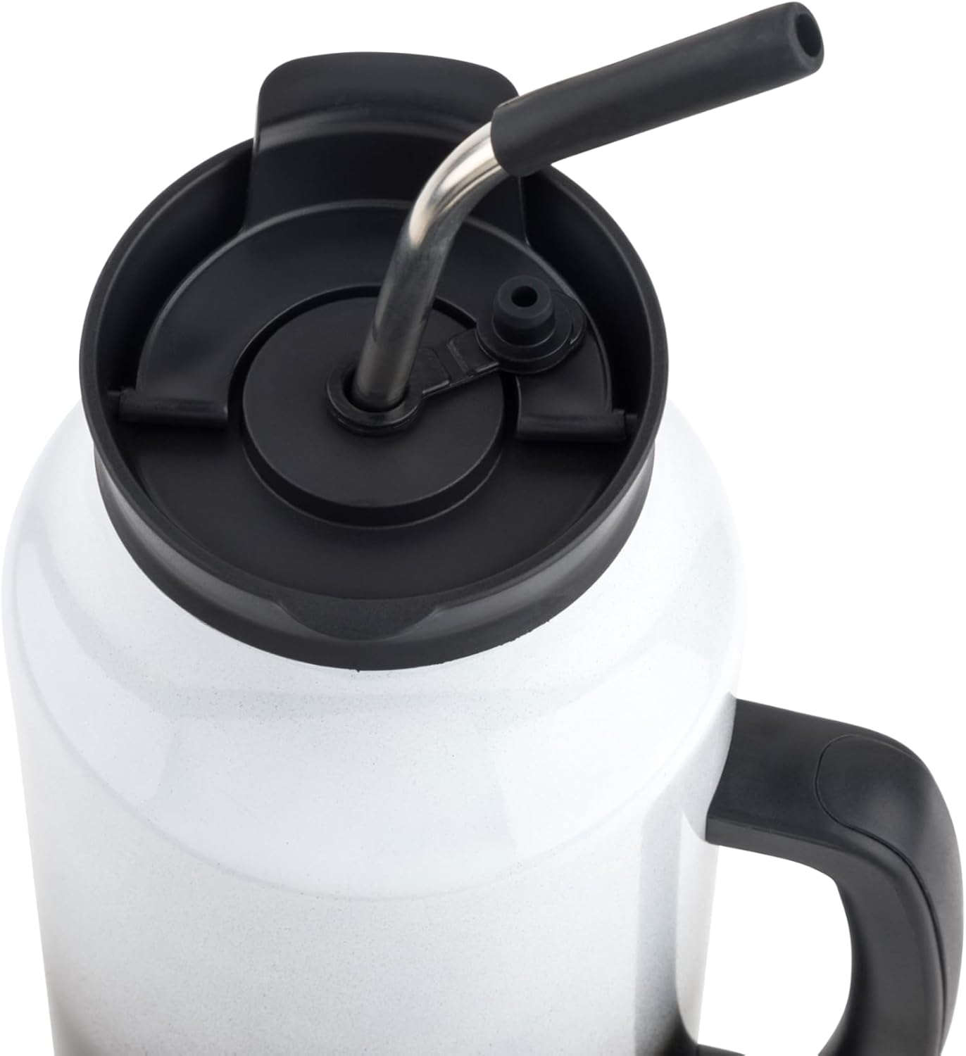 Manna Poseidon Insulated Stainless Steel Mug Tumbler with 2-in-1 Lid and Reusable Metal Straw - 64 Oz - Black Ombre - Image 2