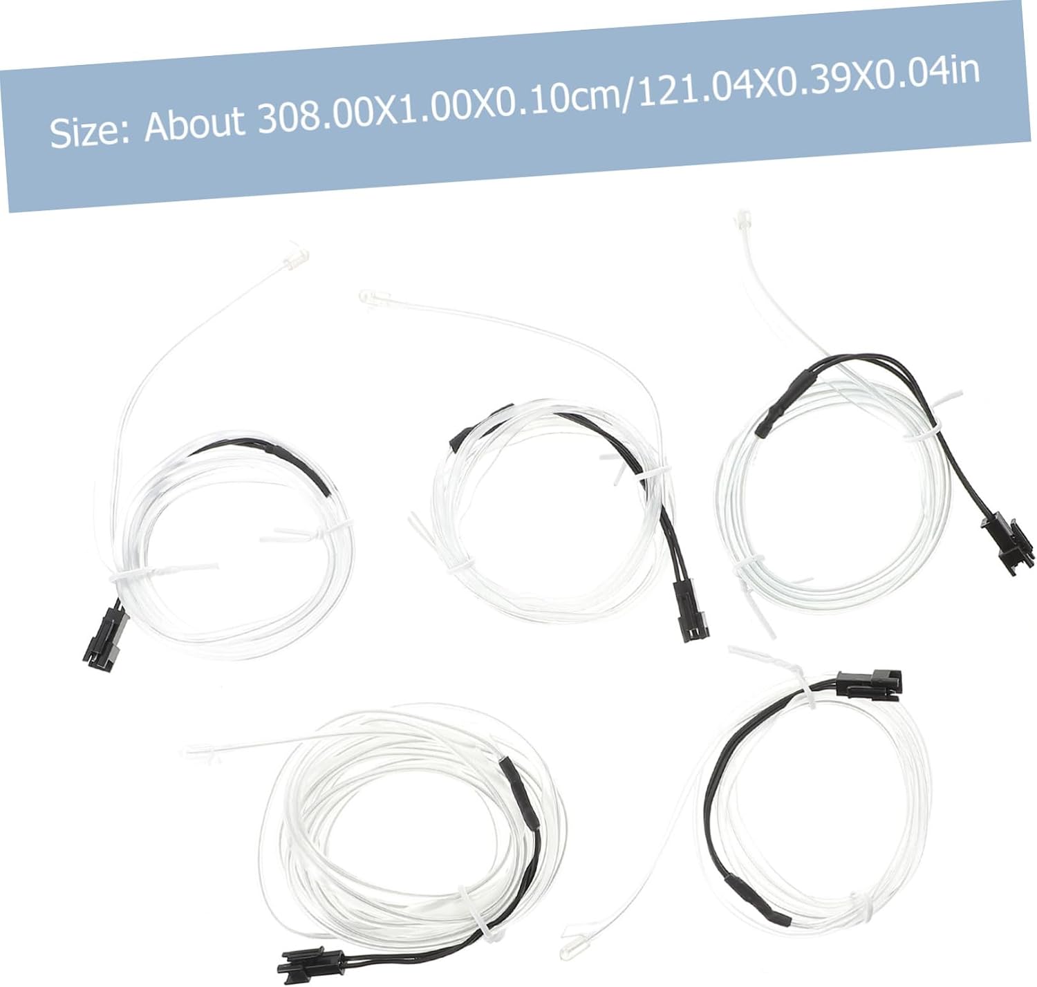 ABOOFAN 1set Led Car Interior Atmosphere Lights Flexible USB Rope Light for Auto Decoration Ice Easy to Install Kit for Dashboard and Doors