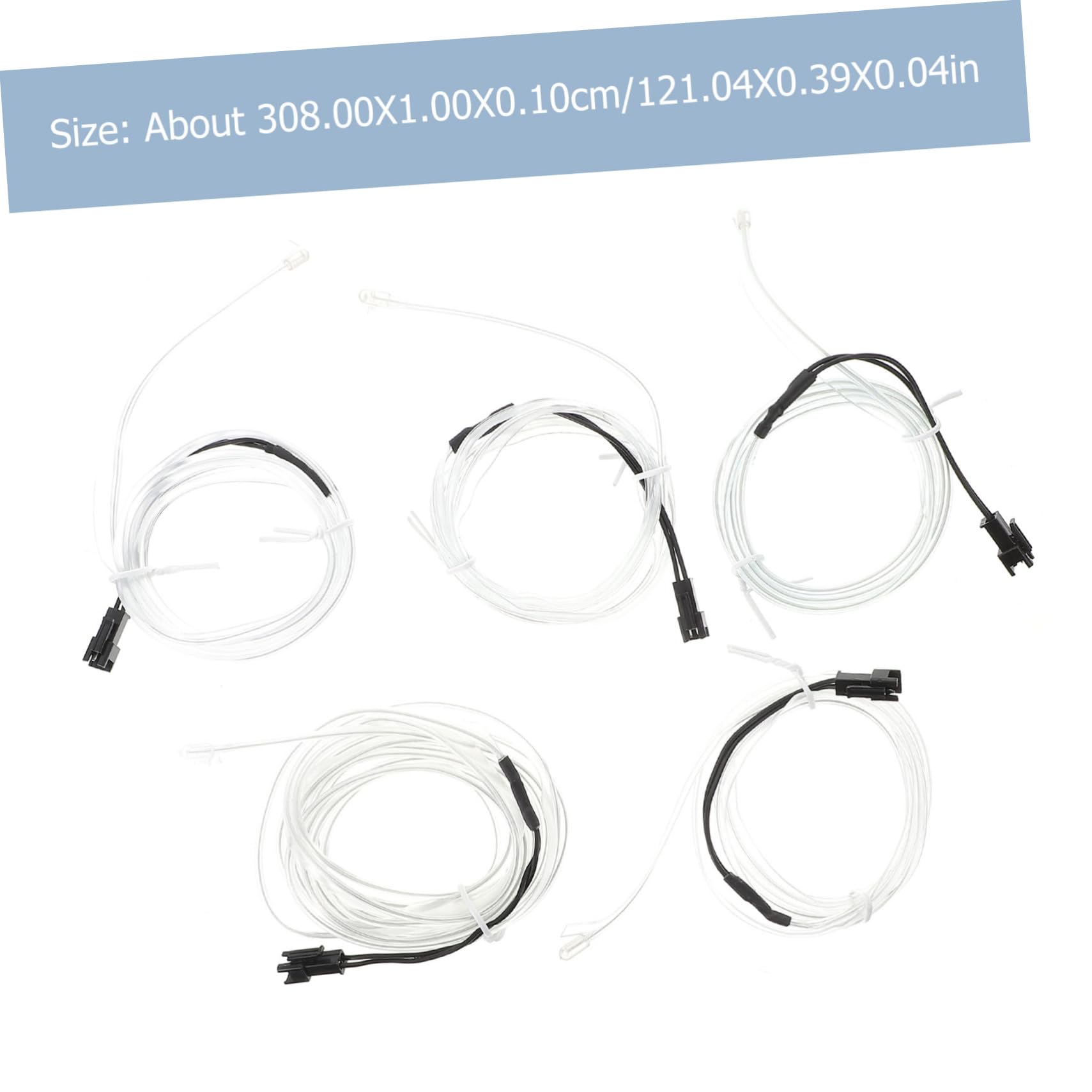 ABOOFAN Led Car Interior Lights Set Flexible Rope Lights for Auto Ambient 12v 5 Colors Bendable Cuttable for Car Decorations DIY Home Lighting