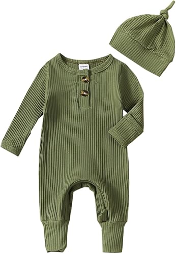 Twopumpkin Trajes para recién nacidos, mameluco de punto, mameluco para recién nacido, traje para recién nacido, ropa neutra de género