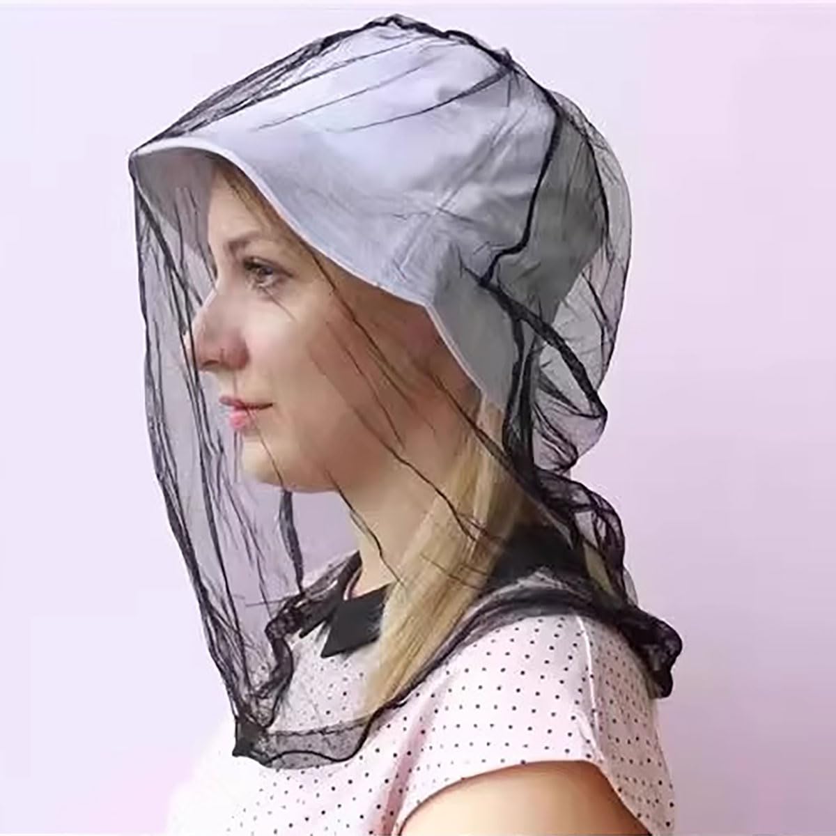 2 pezzi zanzariera testa per insetti con borsa per il trasporto, Head Net Face Mesh Head Cover per esterni, zanzariera cappello per pesca, zanzariera, zanzariera per testa, protezione dalle zanzare