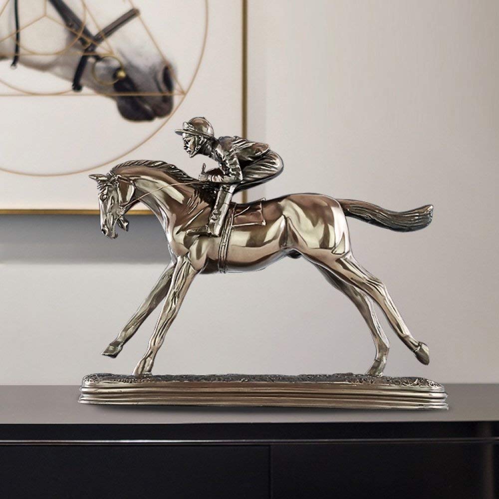 Statue de course de chevaux decoration interieure et cadeau de collection