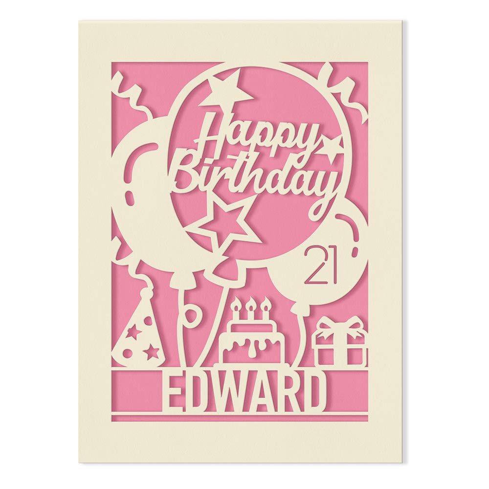 Personalized Birthday Card Keepsake Gift for Her Him Daughter Grandaughter Lover Couples Dad Mum Sister Girl Women Wife Husband Friend with Any Name