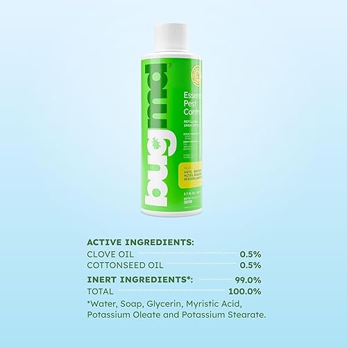 Miniatura 7 de BugMD - Concentrado de aceite esencial de control de plagas de 37 onzas - Spray de insectos alimentado por plantas mata insectos arañas pulgas