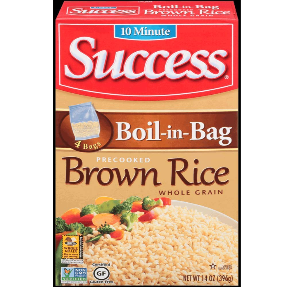 Boil-in-Bag Whole Grain Brown Rice 14oz (Pack of 06)