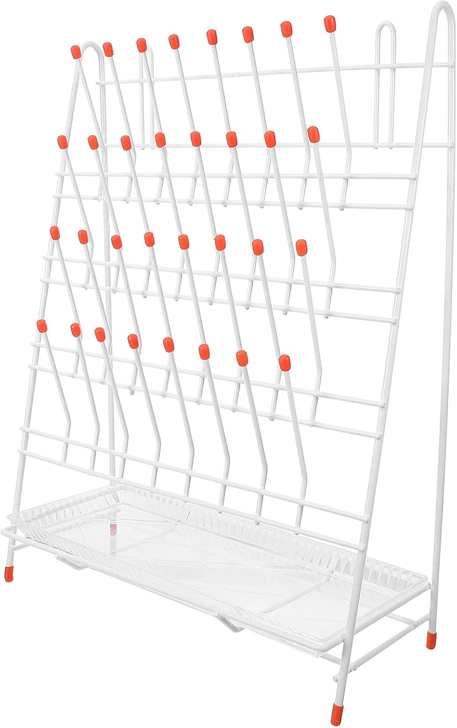 MAGICLULU Laboratory Drying Rack for Glassware and Bottles 32-peg Wire Tube Drying Holder Draining Rack for Lab Tubes and Beakers