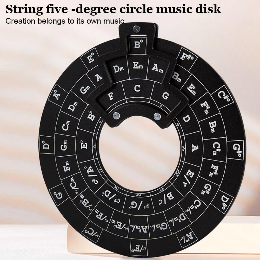 ROUE D'ACCORDS MÉTALLIQUES Cercle De Cinquièmes Roue D'accords Pour EUR