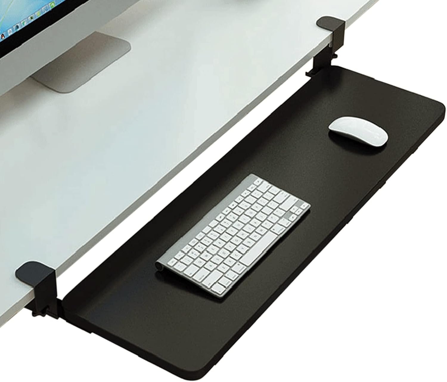 Desk Wrist Support Sliding Keyboard Shelf Under Desk with Slide