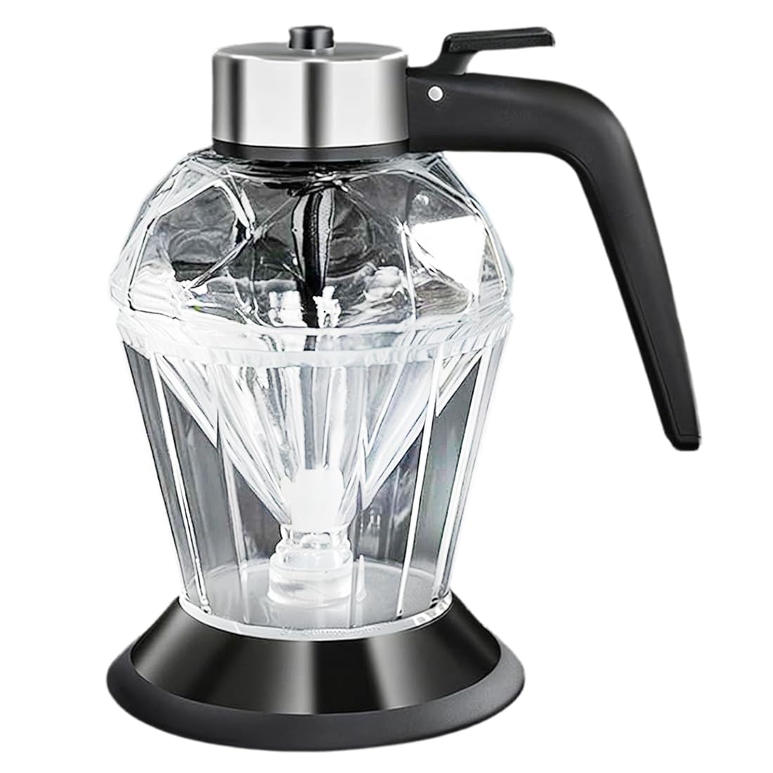 Hndhbfgrt Honey Dispenser No Drip 8oz Glass Honey Jar Pot with Handle, for Coffee or Tea Compatible Upgrade with Base Syrup