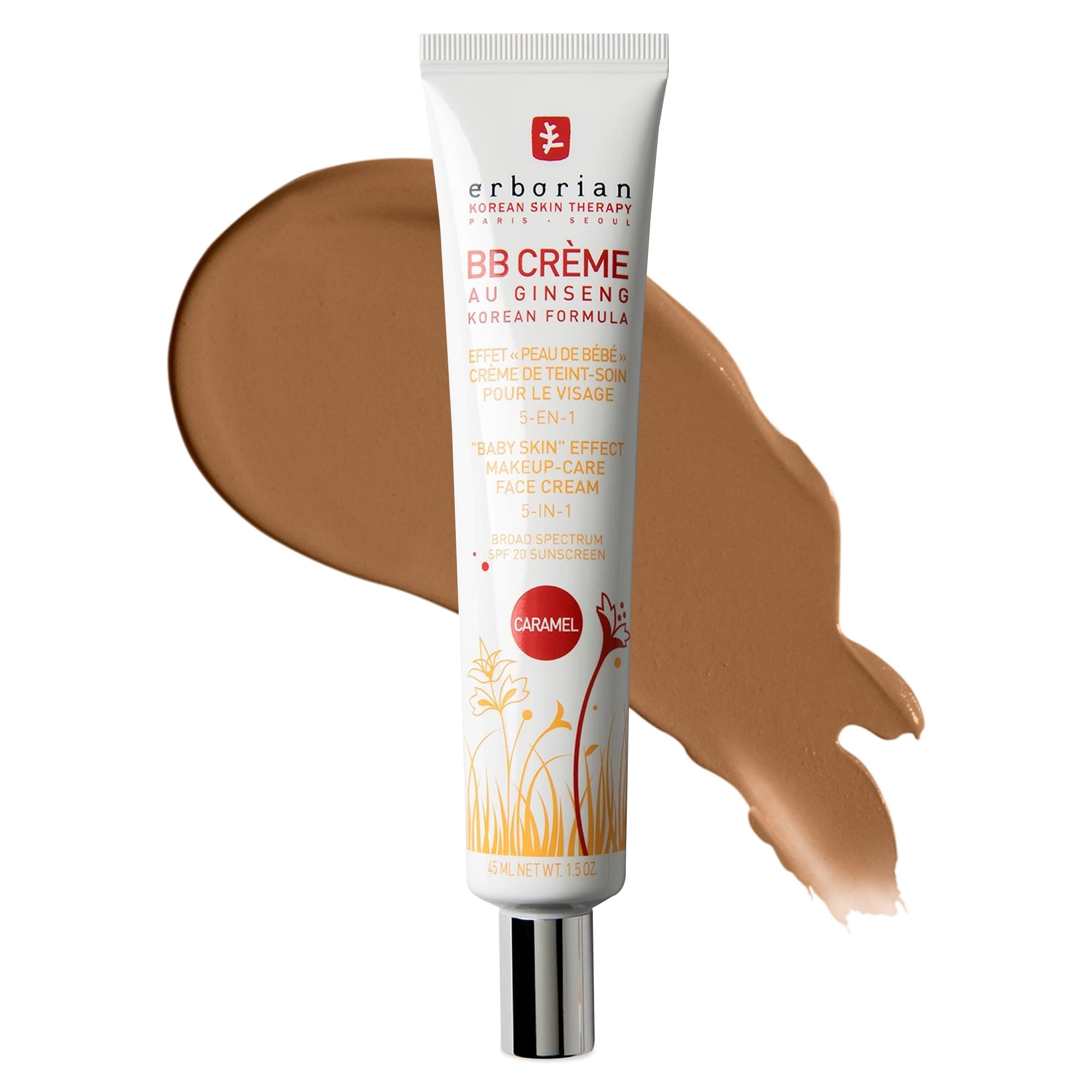BB Cream with Ginseng, Caramel - Lightweight Buildable Coverage with SPF & Ultra-Soft Matte Finish Minimizes Pores, Blemishes & Imperfections - Korean Face Makeup & Skincare - 1.5 Oz