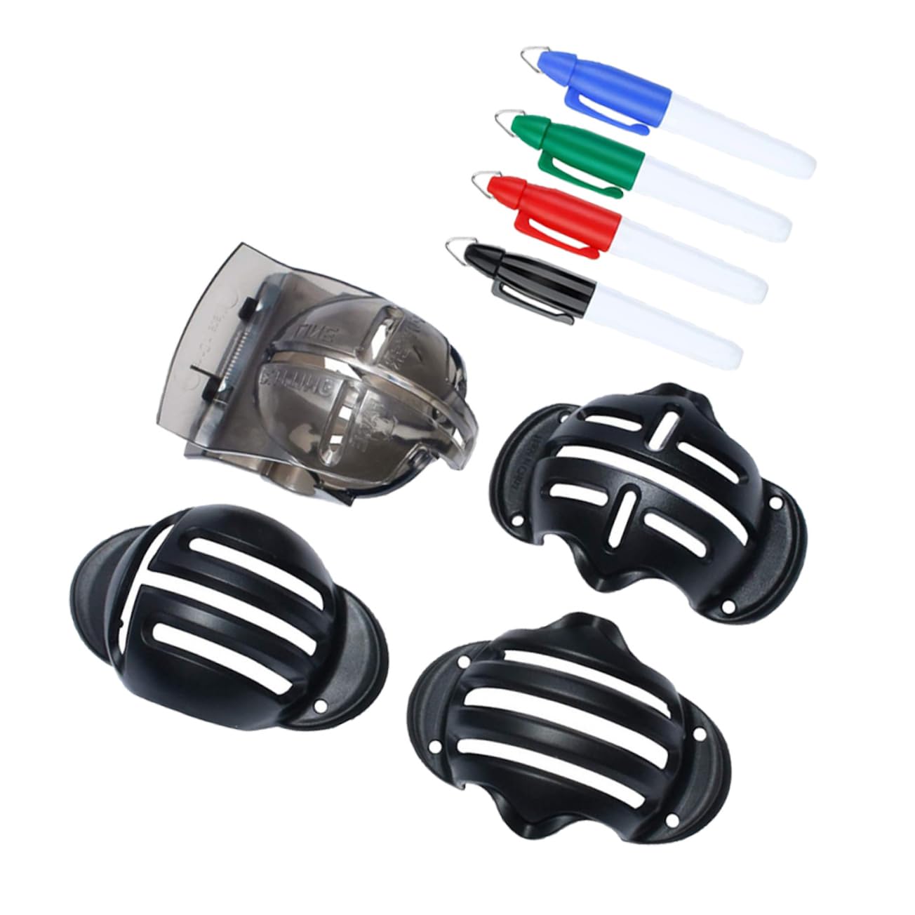 BESPORTBLE Golf-Liner Strichzeichnungsmarker Linienmarkierung Golf-Scorecard-Inhaber Ball-Liner-Marker golfrasen Golfballfelder Golfmacher mit Stift Hersteller von Golfbällen Abs