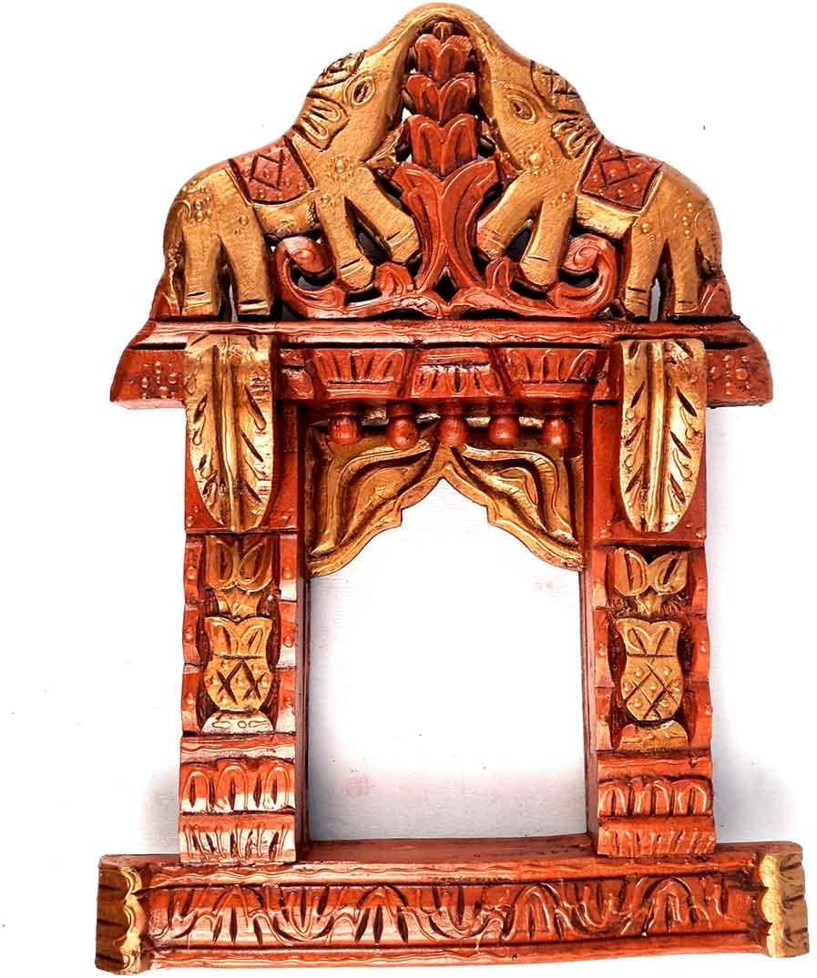 Apka Mart The Online Shop Wood Wall Hanging Jharokha (18 inch , Brown)