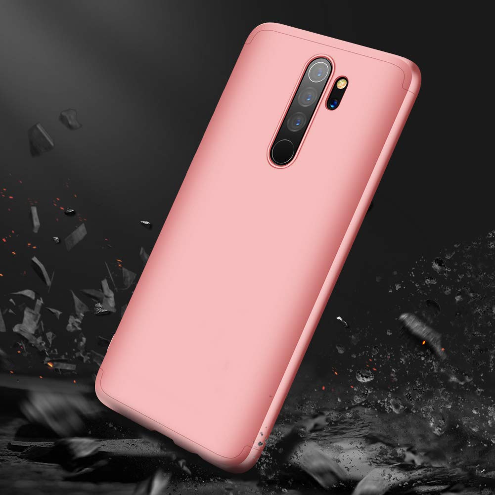 CHENYING Cover Magnetica 360° Per Xiaomi Redmi Note 8 Pro – Bumper In Metallo E Vetro Temperato, Porpora - 3