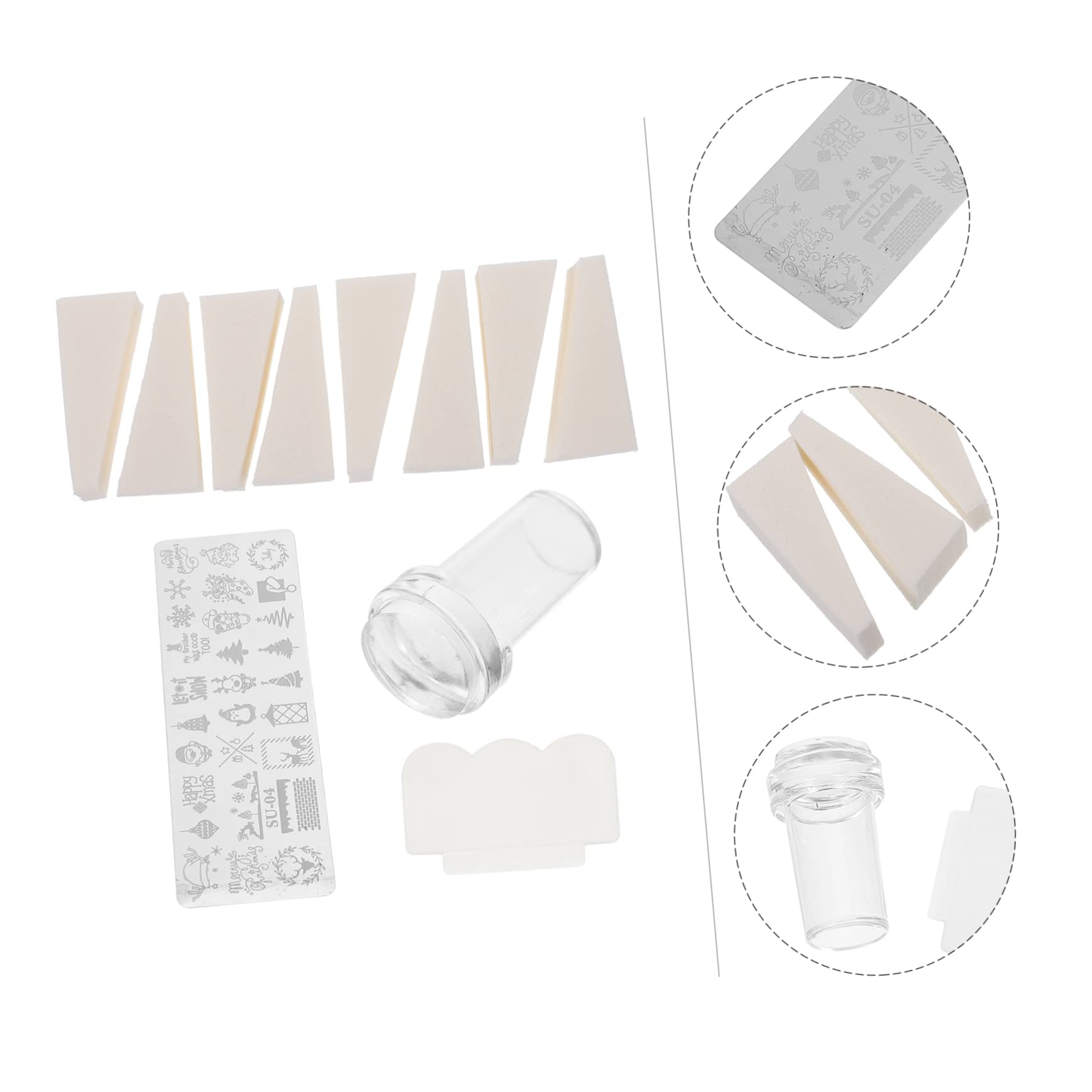 Healvian 5sets Stampo Per Unghie Con Template Creativi Per Decorazioni Manicure Strumenti Per Nail Art Facili e Divertenti Per Tutte Le Occasioni