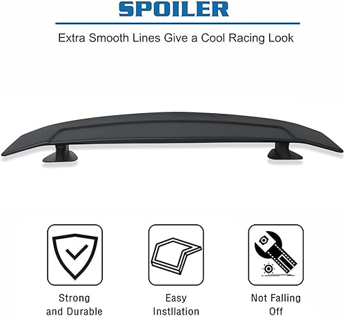 Miniatura 4 de Alerón trasero universal para autos, estilo GT, tapa de maletero deportivo, alerón compatible con Civic Sedan 10 generación, 46 pulgadas, estilo
