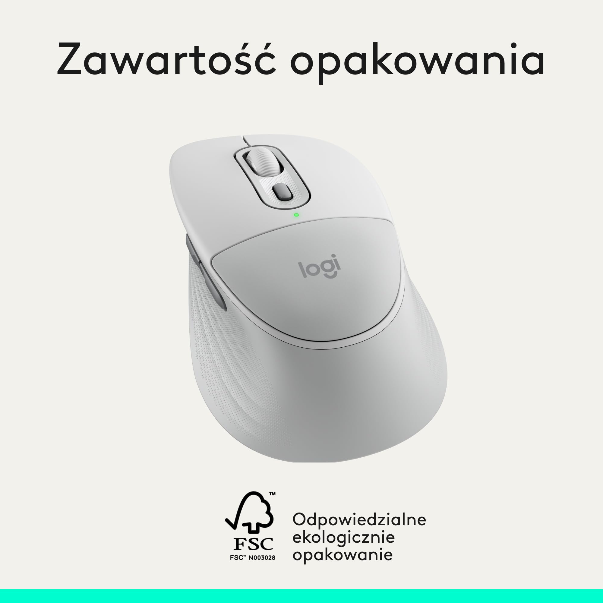 Logitech Signature Comfort Plus M850 L, bezprzewodowa mysz, mysz Bluetooth z poduszką na dłoń, bezdźwięcznymi kliknięciami, 24-miesięczną baterią, konfigurowalnymi przyciskami,Windows,Mac, iPad -Biały