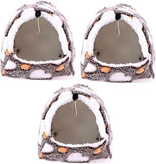 NOLITOY 3 Pçs Hamster Pendurado Rede Hamster Suprimentos Rede Gaiola Acessórios Cobaia Rede Inverno Quente Cama De Hamster Anão Hamster Rede Flanela Algodão Pequenos Animais Com Gancho