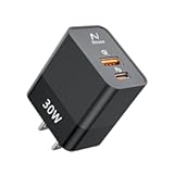 USB C Wall Charger,NITASA 30W 2 Port GaN III PD Fast Charger Adapter Block for iPhone 14/15 Pro/16 Pro Max/16 iPad,Super Fast Charger Block(25W)Type C charging for Samsung S25 S24 Pixel 9a/8a 8 9 Pro