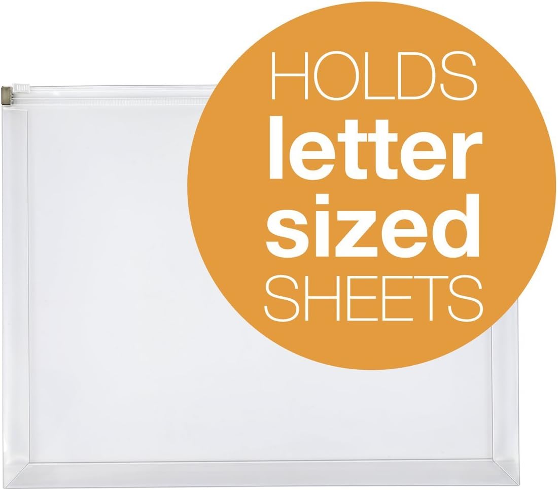 Globe-Weis/Pendaflex Zip Envelope, Letter Size, 5-Pack, Clear (84190GW) : Filing Envelopes : Office Products