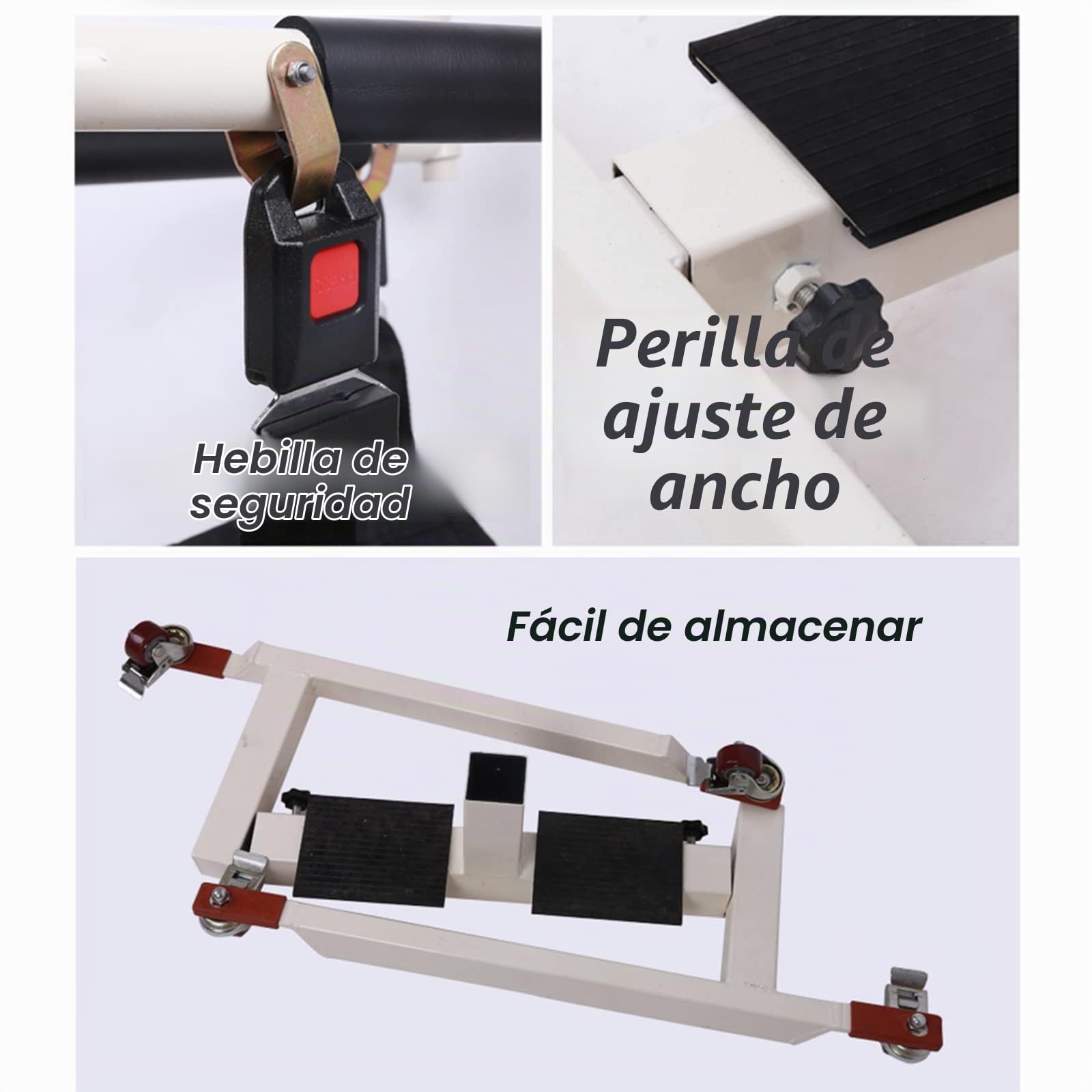 Grua Traslado Enfermos, Silla de Transporte de Acero, Silla de Inodoro Portátil con Elevador de Automóviles, Ayuda de Transferencia de Pacientes para Personas Mayores Discapacitadas Multifuncionales