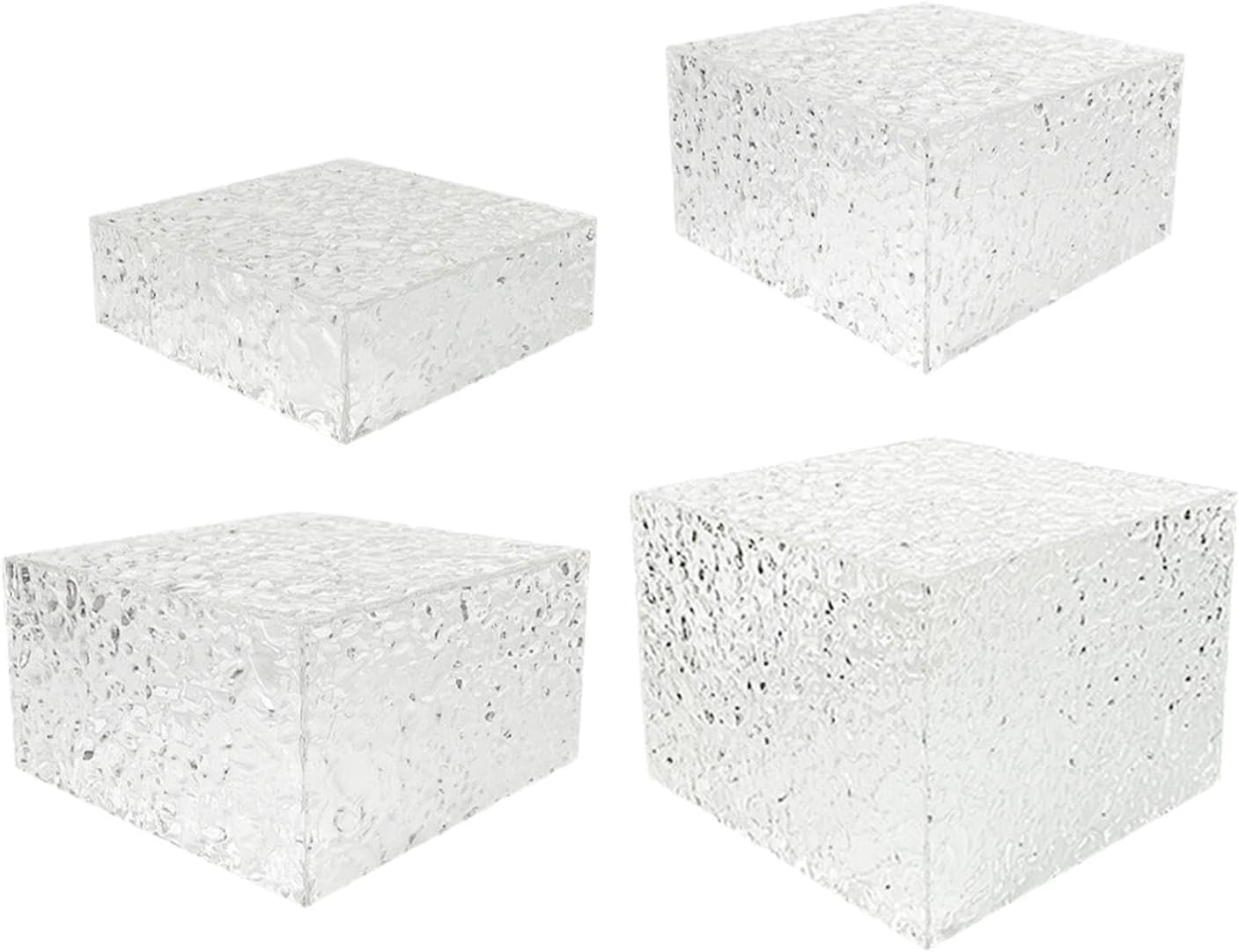 4X Buffet Riser Food Riser Stackable Acrylic Cube Display Nesting Riser for Food