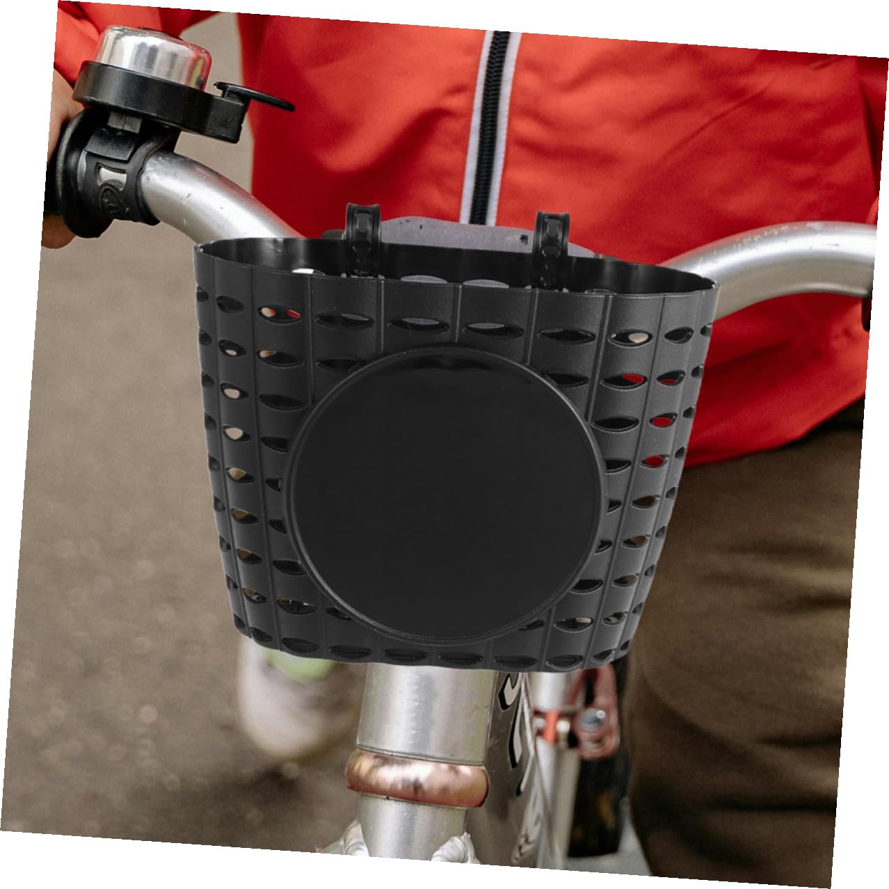 PRETYZOOM Cesta de Bicicleta Desmontable para Niños con Correa, Fácil Instalación, Material Plástico Negro, Accesorio Adecuado para Bicicletas Infantiles