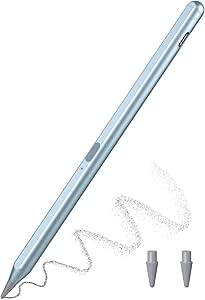 MoKo Stylus Pen for iPad 9th/8th/7th/6th Generation (2018-2021), Active Pen with Palm Rejection Fit Apple 2021 iPad Mini 6 Gen, iPad Pro 11 &amp; 12.9 inches/iPad Air 4th 3rd Gen, Magnetic Design,Sky Blue