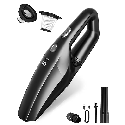 Handheld Vacuum Cordless, Car Vacuums Powerful with Rechargeable Battery, Portable Hand Held Vacuum Cordless with Washable HEPA Filter, Mini Vacuums Kit for Men and Women