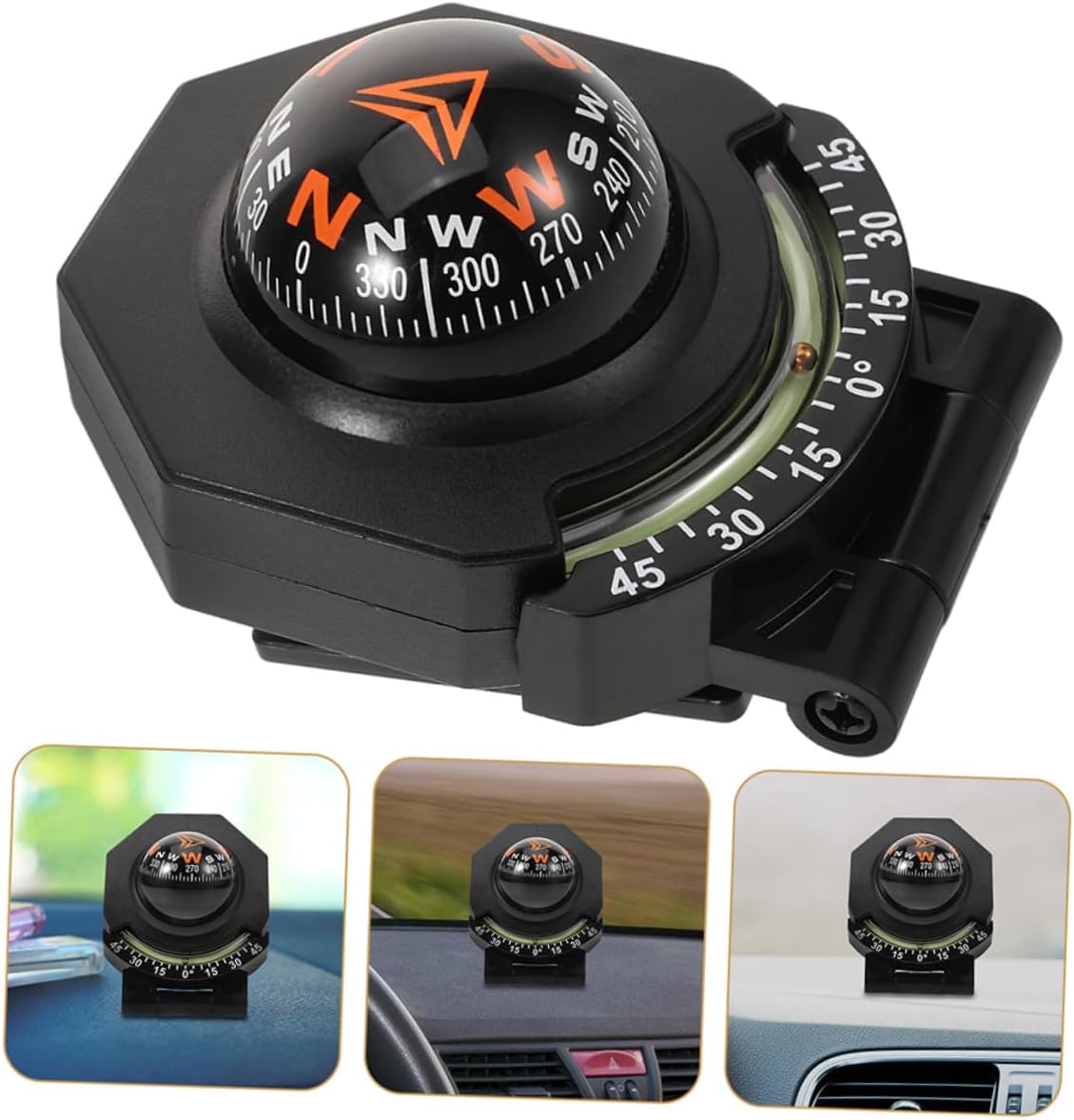 GLEAVI Car Compass Boat Compasses Ball Beam Auto for Dashboard Car Thermometer