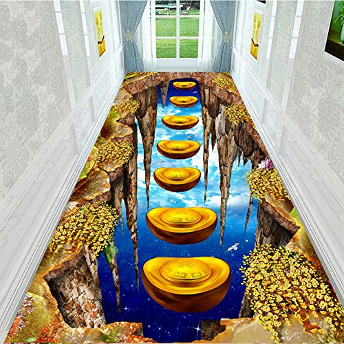 Alfombras de pasillo largo 3D de 0.8x2m felpudos transitables 3