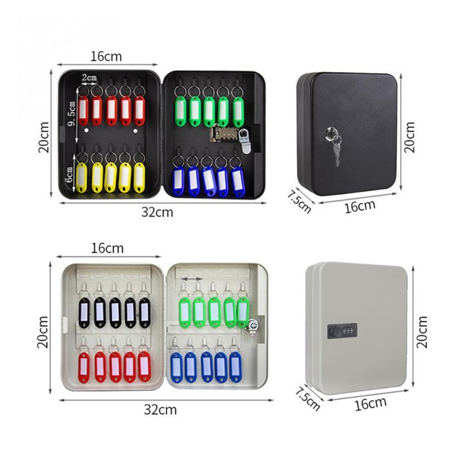 Cassetta Di Sicurezza Con Serratura A Combinazione Domestica Cassetta Di Sicurezza Con Password In Metallo Con Serratura(White)