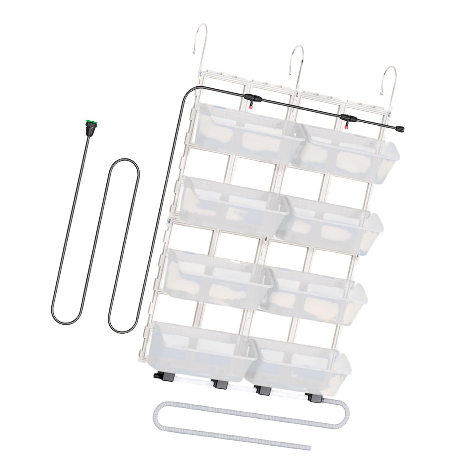 Hsioluted Vertical Stackable Planter with Automatic Drip Irrigation for Balcony Vegetables and Flowers Small Spaces Stackable Plant Pots