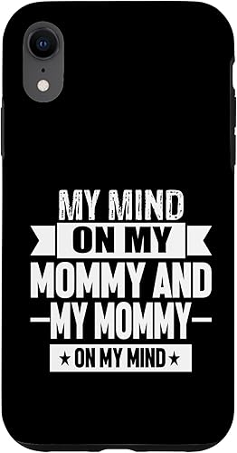 My Mind On Mommy Parents Gift Mothers Day Graphic Design Art Case for iPhone XR