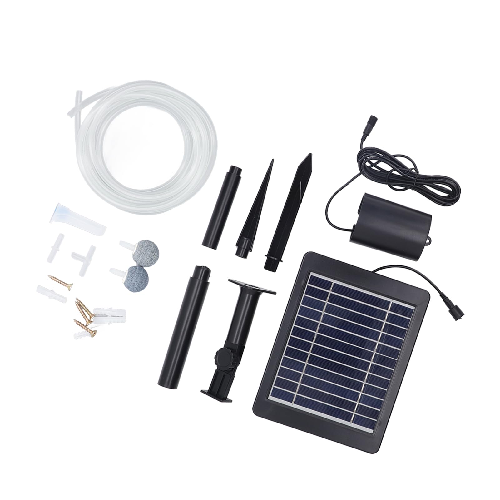 FTVOGUE Bomba de Oxígeno Solar Bomba Aireadora Ajustable con Panel Solar