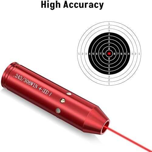 Miniatura 3 de MidTen . 243 308 Bore Sight Laser Red Dot Boresighters 308 con baterías
