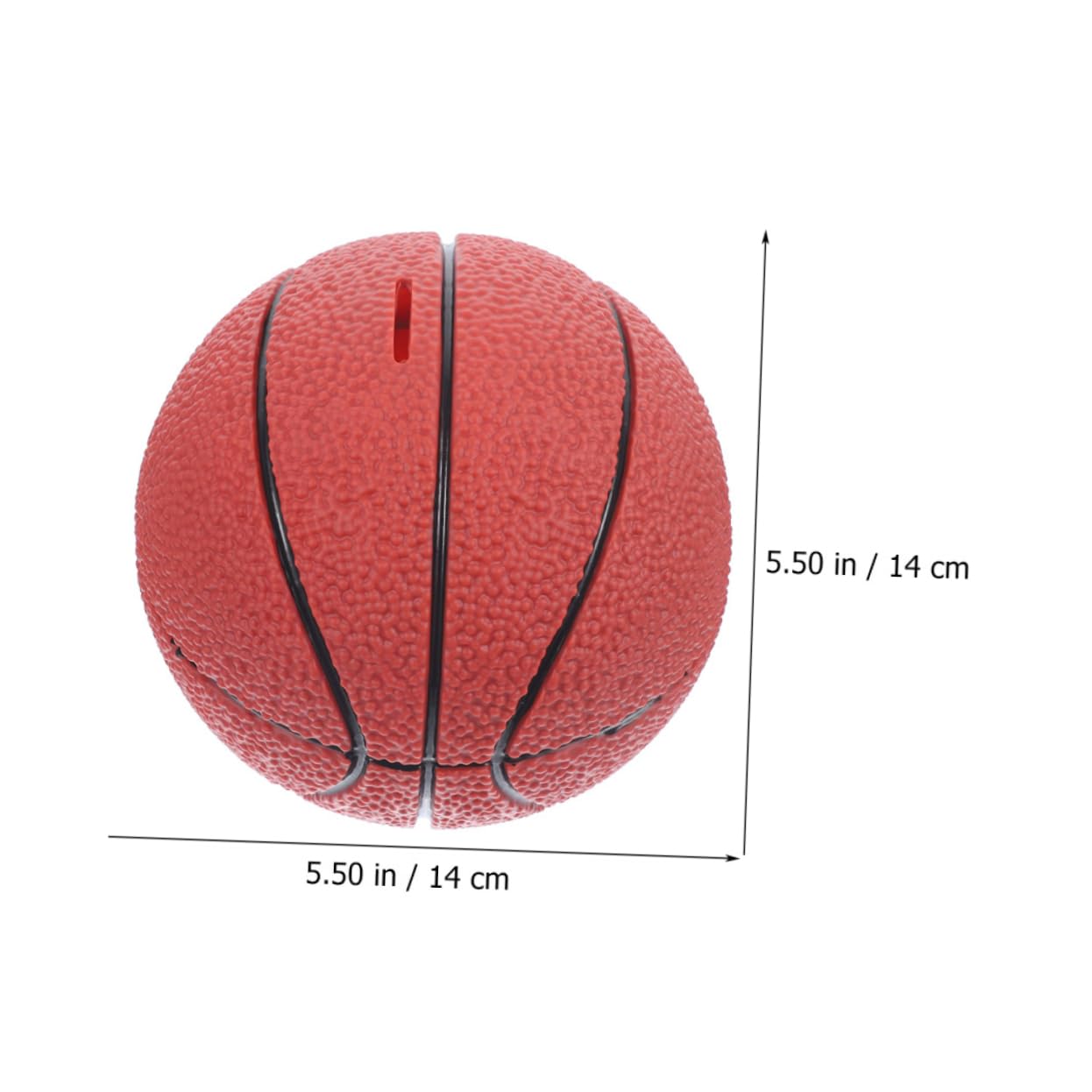Alasum Salvadanaio in Vinile a Forma di Pallone da Basket 2 Pezzi per Ragazzo Ragazza Funzione di Deposito e Prelievo come Regalo per Compleanno e Decorazione da Tavolo