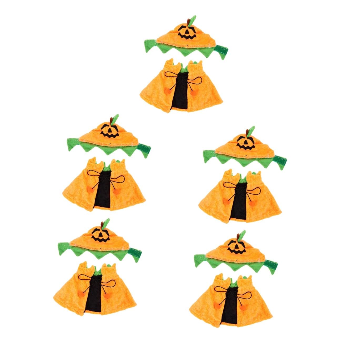 POPETPOP 5 Set Pet Cape Cat Cape Cappello Kit Halloween Pet Costume Cane Costumi Di Halloween Festa Di Vestiti Dell'Animale Domestico Pet Mantello Cappelli Gatto Zucca Di