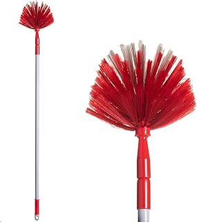 Jazooli Extendable Duster & Cobweb Brush - Telescopic Long Handled Duster & Cobweb Brush Extendable From 106cm - 173cm - Duster for Cleaning Crevice, Ceiling, Fan, Skirting & Gaps