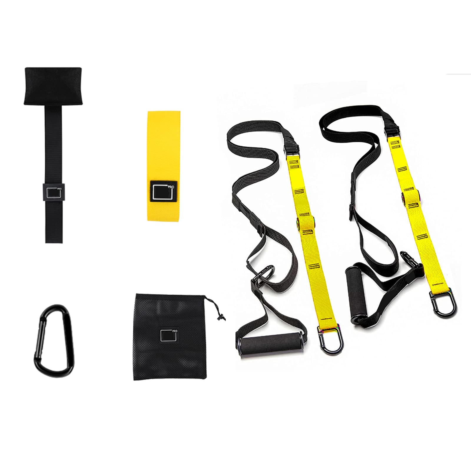 Fitness Suspension Trainer , Suspension Training & Suspension System Training Kit , Build Muscle , Professional Gym Fitness Training Straps , Full Body Workouts For Home , Travel And Outdoors