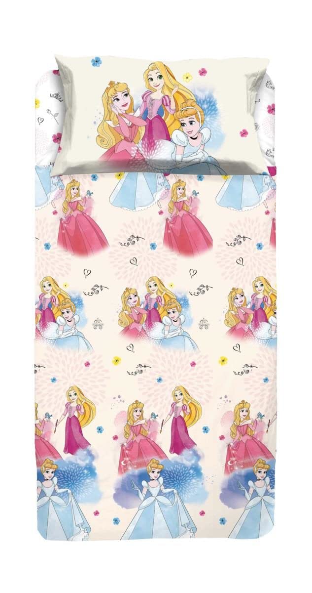 Ropa De Cama Disney Juego De Sabana 1/2 Plaza Princesas Disney