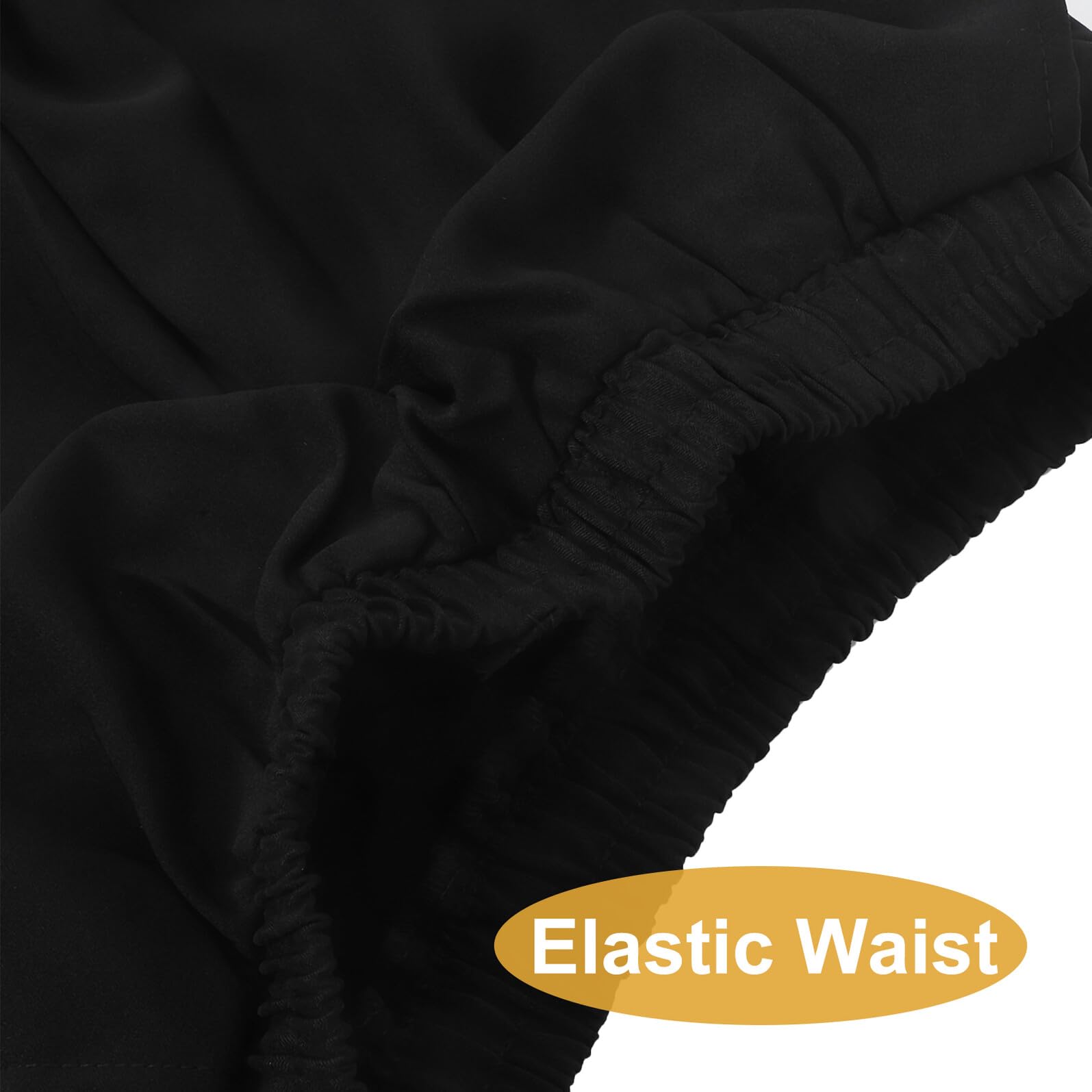 Pantalone Chef Nero in Tessuto Aria per Cucina Uomo Donna Lavoro Estivo Respirante vestibilità